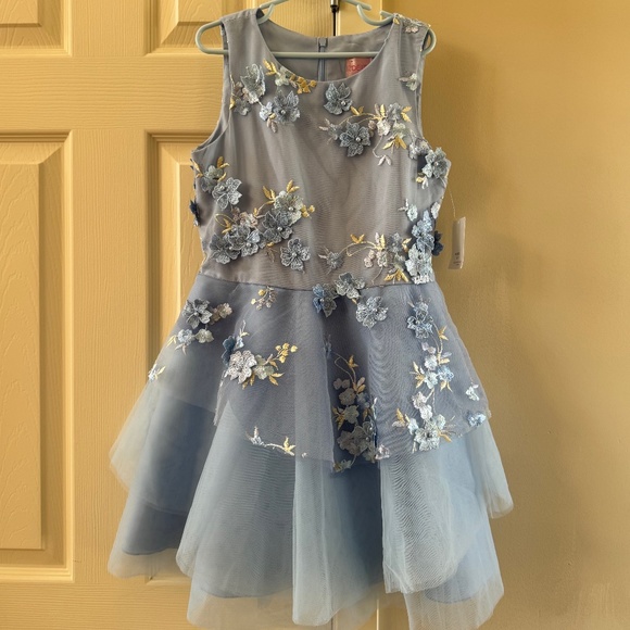 Zoe LTD Girl's 3-D Floral Dress Size 10 New with Tags